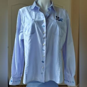 Vintage Disney Catalog Periwinkle Blue Mickey Mouse Button down shirt 2x